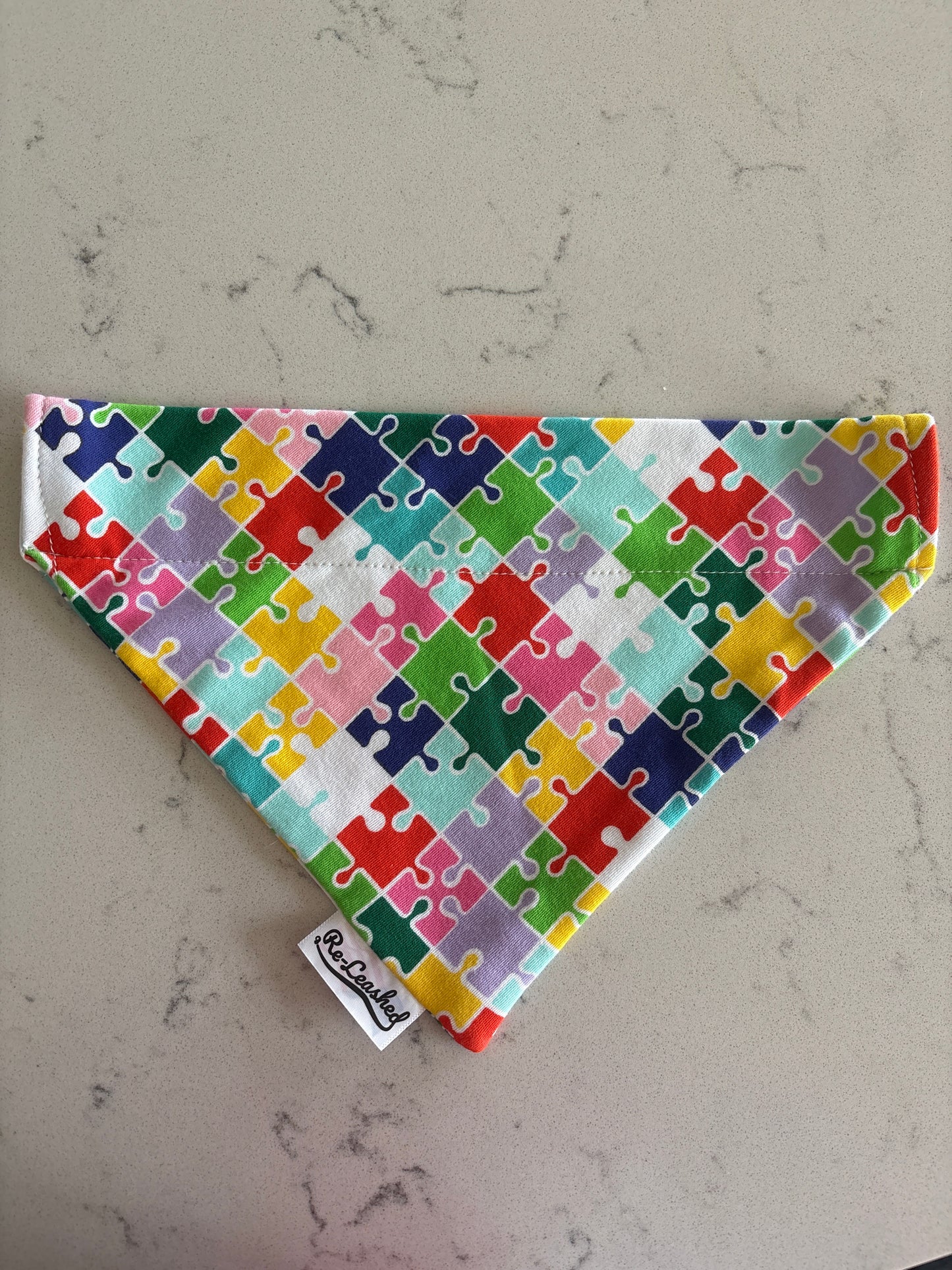 Puzzle Piece No Tie Bandana