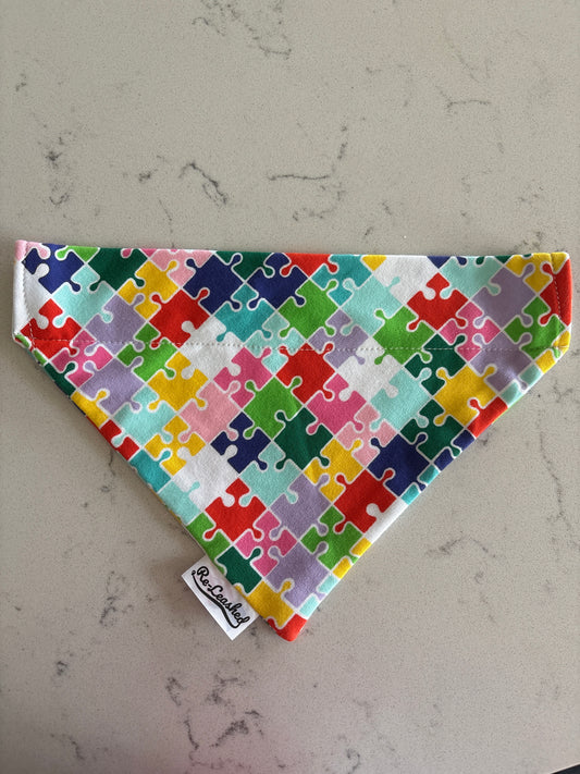 Puzzle Piece No Tie Bandana