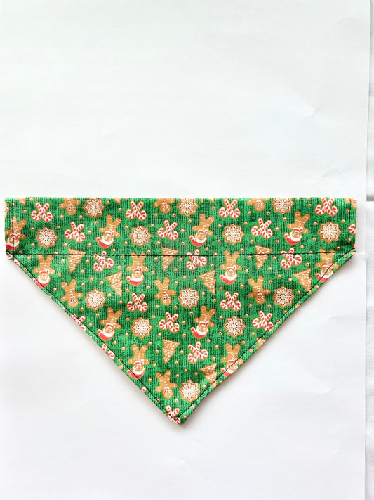 Gingerbread No Tie Bandana