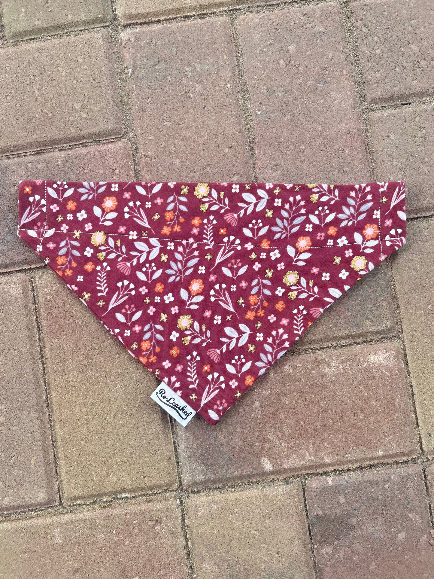 Fall Floral No Tie Bandana