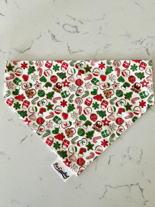 Christmas Cookie No Tie Bandana