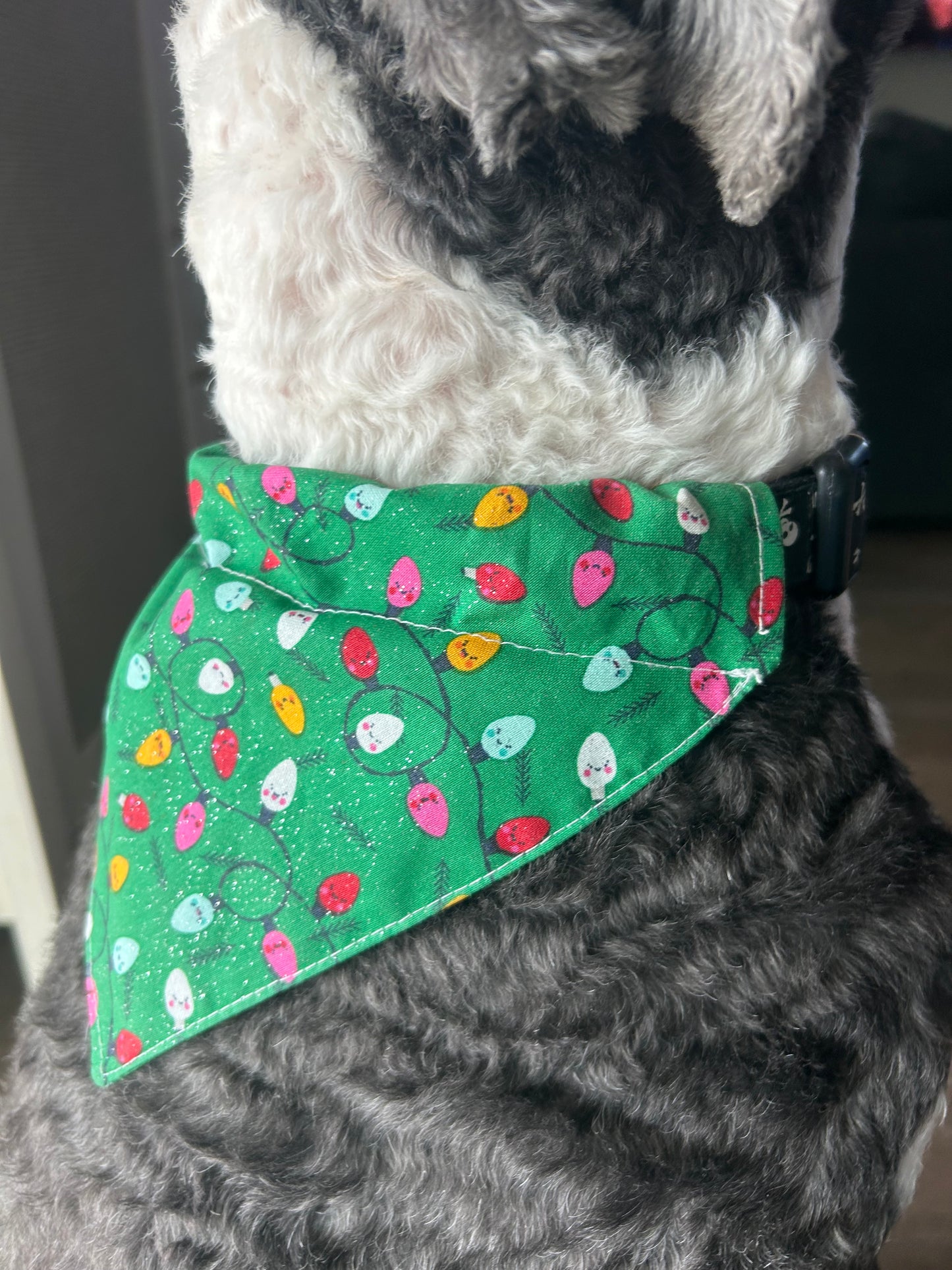 Holiday Lights No Tie Bandana