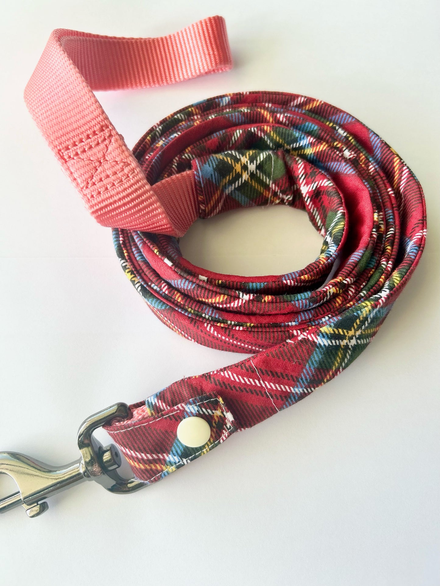 Red Plaid Leash Cover